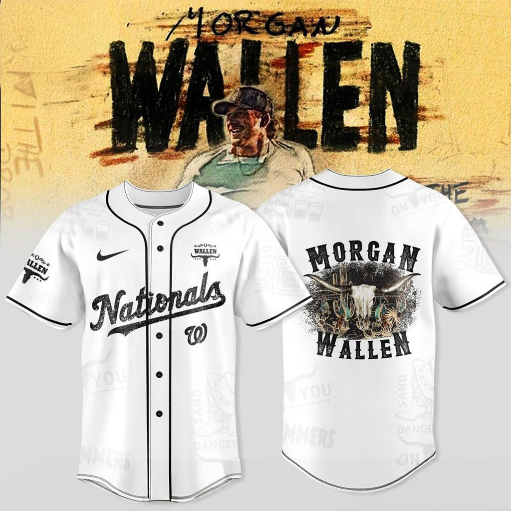 Washington Nationals x Wallen Morgan Tour 2025 Jersey Washington Nationals Merch Fans Gifts