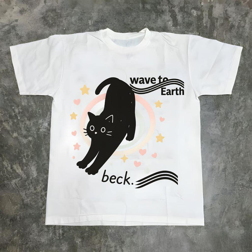 Wave To Earth 0 Merch Black Cat T-Shirt Gifts For Friends