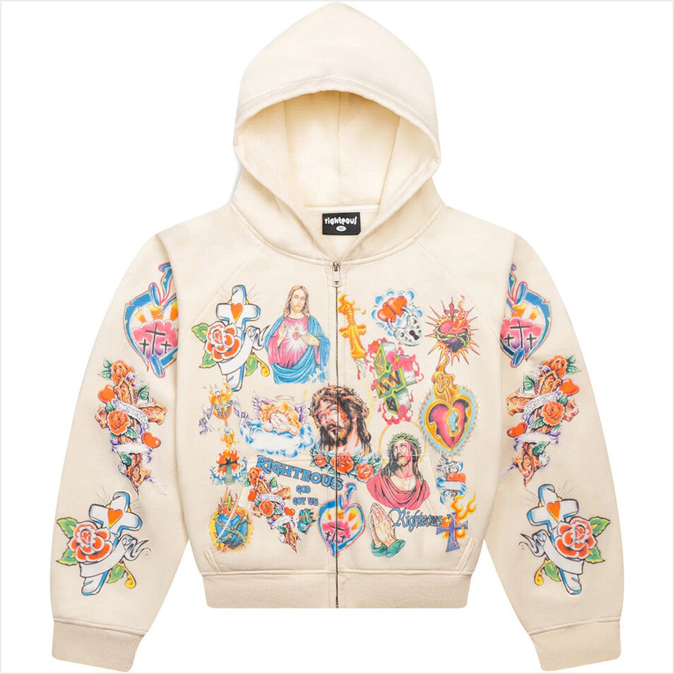 We Are Righteous Zip Hoodie Women's Christian Clothing Jesus Lover Mother's Day Birthday Gifts