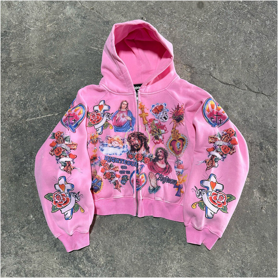 We Are Righteous Zip Hoodie Women's Christian Hoodie Mother's Day Birthday Gifts For Besties