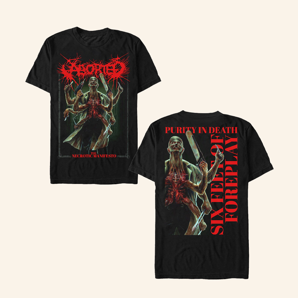 Weird Al Merch Aborted The Necrotic Manifesto T-Shirt Gifts For Dad