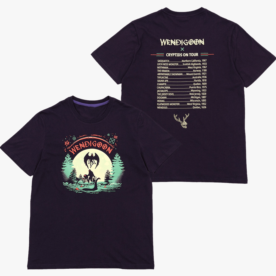 Wendigoon Merch Wendigoon Cryptids On Tour T-Shirt Best Father's Day Gifts Gifts For Friends