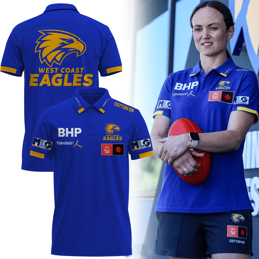 West Coast Eagles AFLW Special Polo Shirt West Coast Eagles Merch Great Mother's Day Gifts