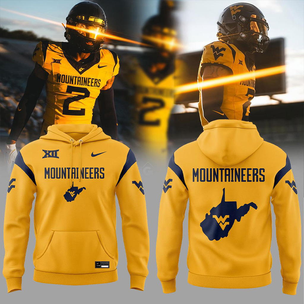 West Virginia Mountaineers New Rivalries Uniform 2025 Hoodie West Virginia Mountaineers Merch