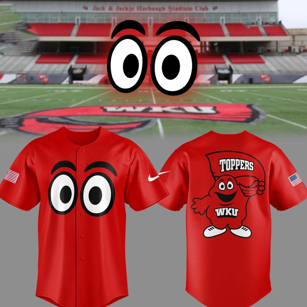 Western Kentucky Hilltoppers Big Red Mascot Baseball Jersey Great Father's Day Gifts