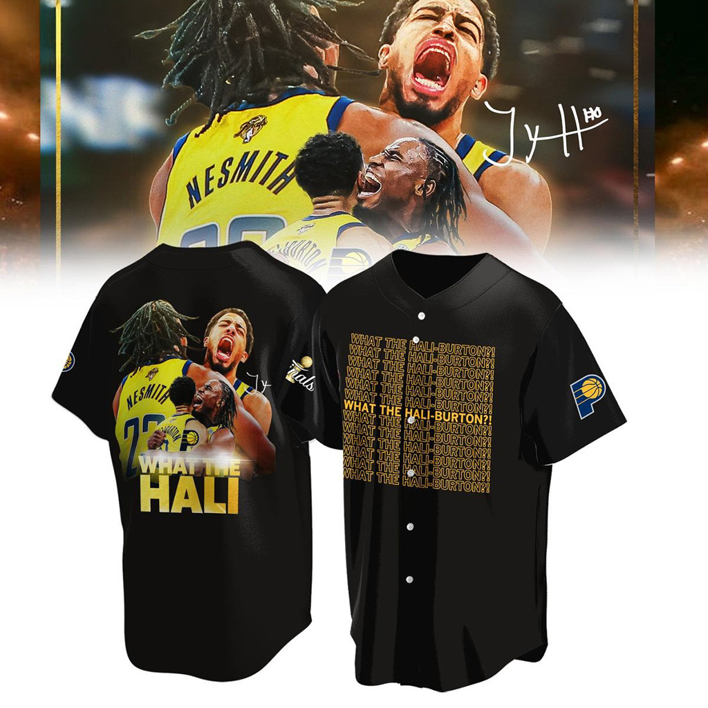 What The Hali Burton Indiana Pacers NBA Finals 2025 Baseball Jersey Gifts For Basketball Fan