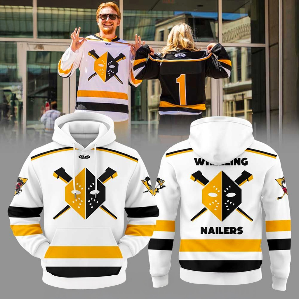 Wheeling Nailers Our 2025 26 Replica White Hoodie Wheeling Nailers Merch Gifts For Fans