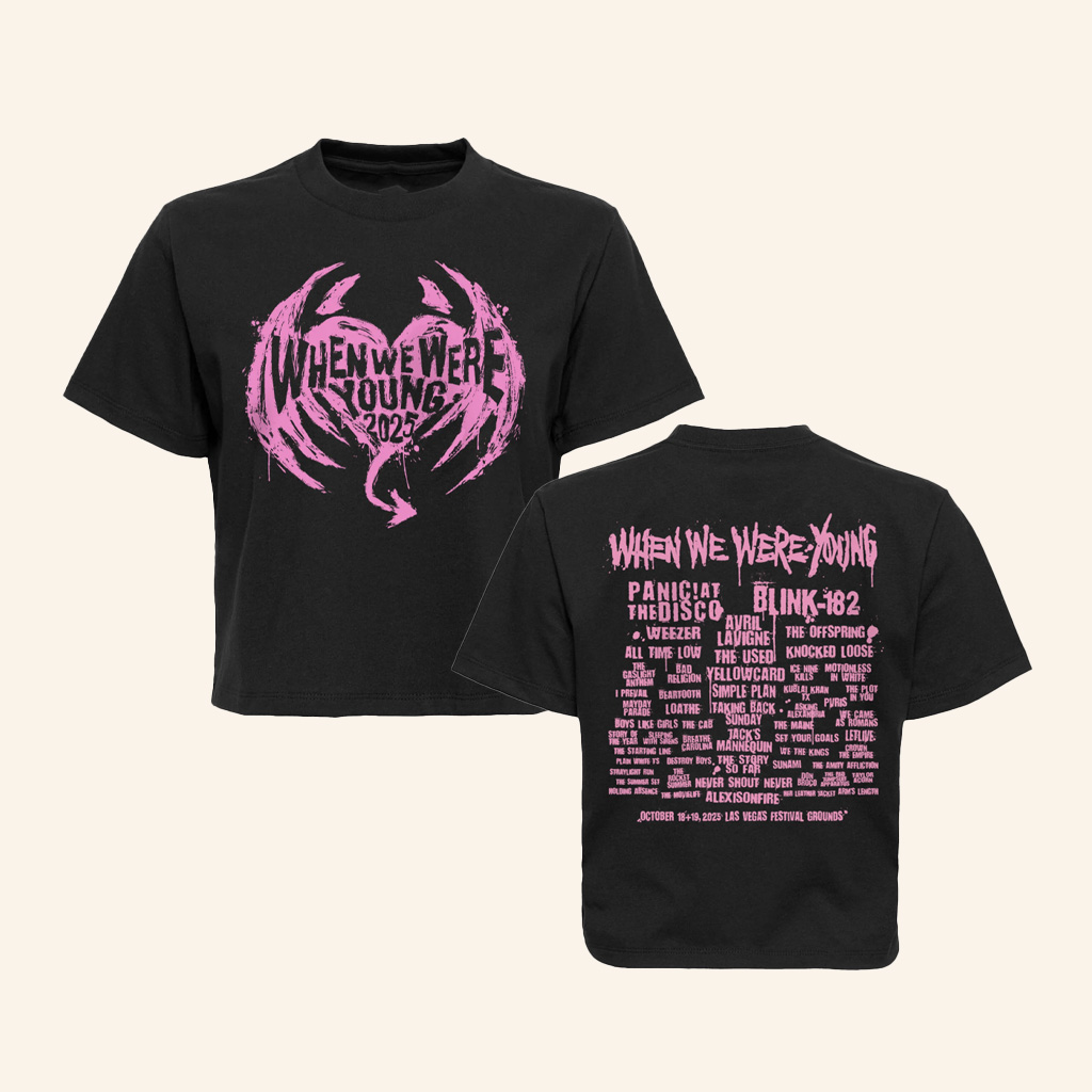 When We Were Young Festival Merch Winged Heart T-Shirt Gifts For Her