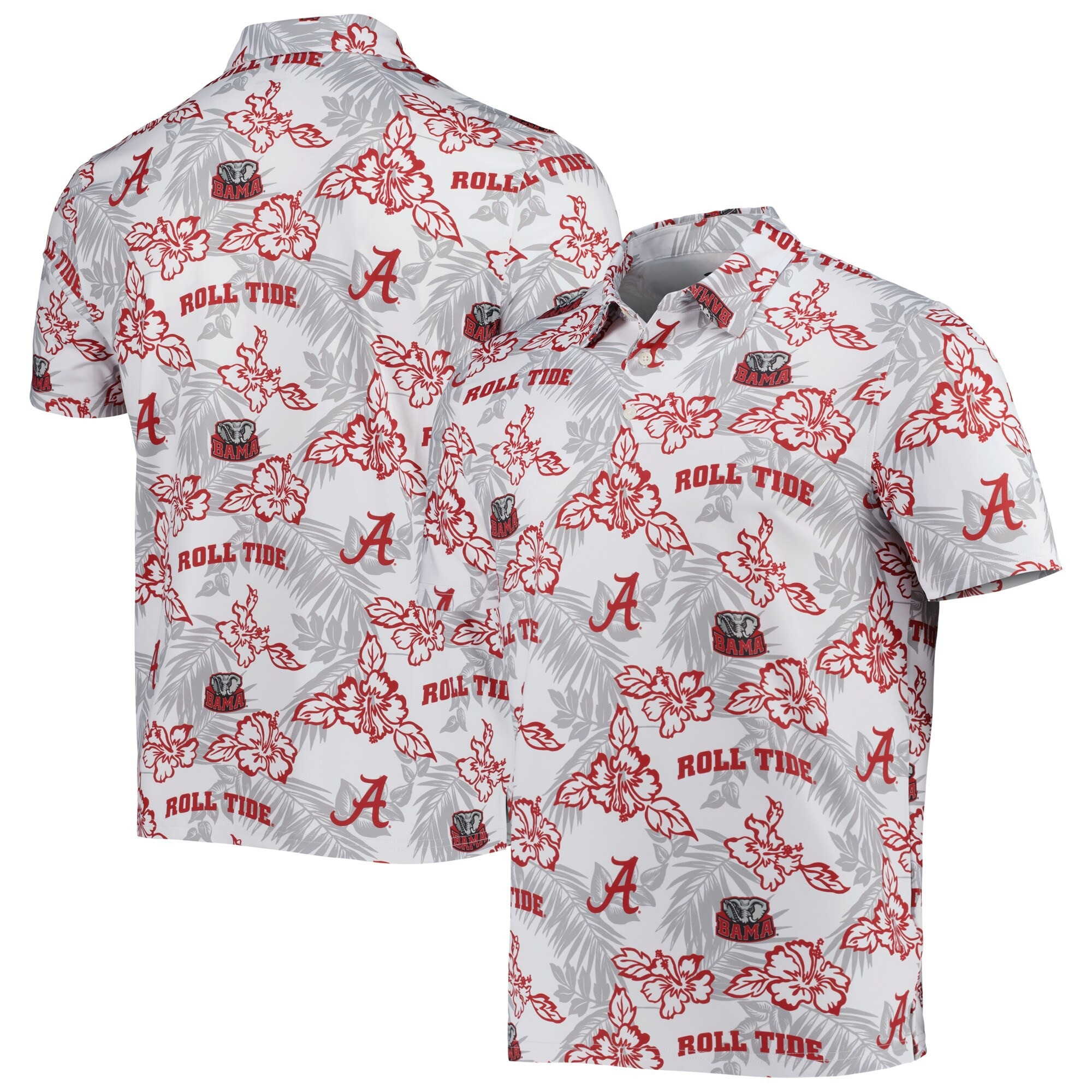White Alabama Crimson Tide Polo Shirt NCAA Aloha Shirt Special Fathers Day Presents