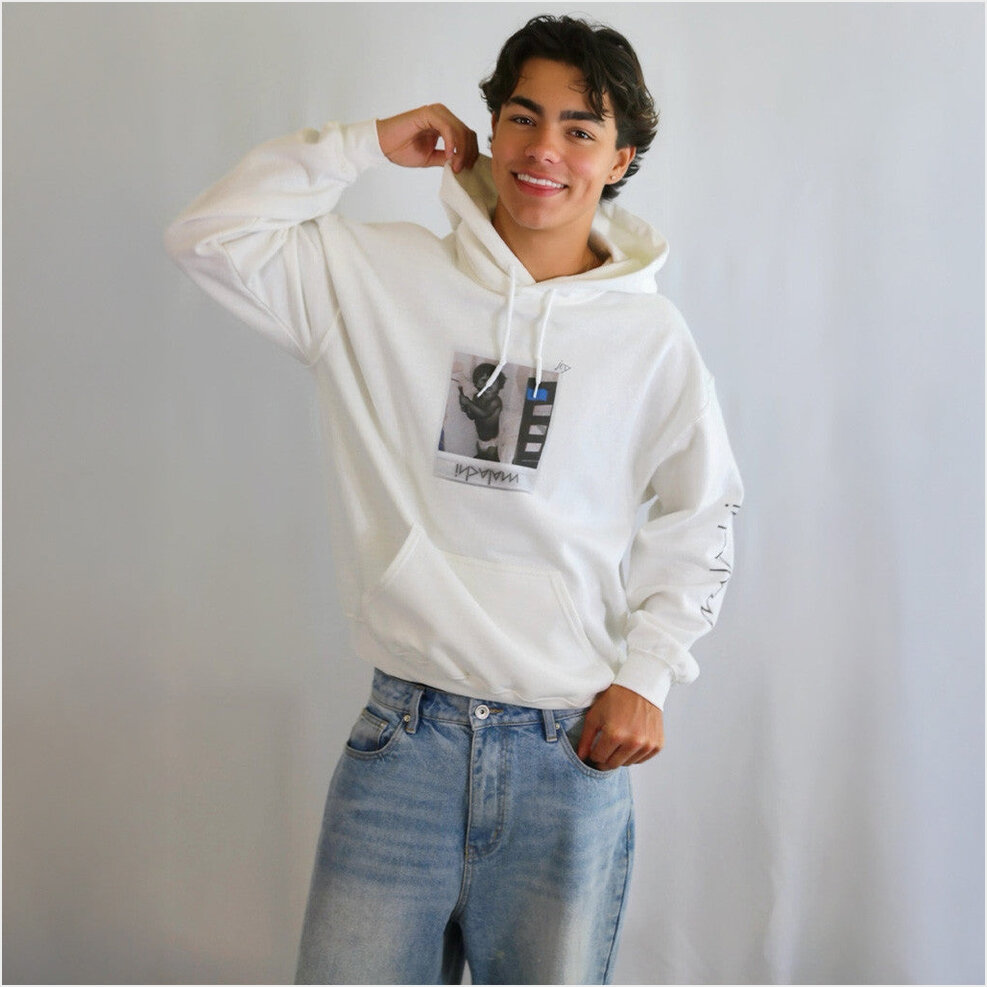 White Hoodie Malachi Barton Merch Best Friend Gift Ideas Best Friend Birthday Gifts