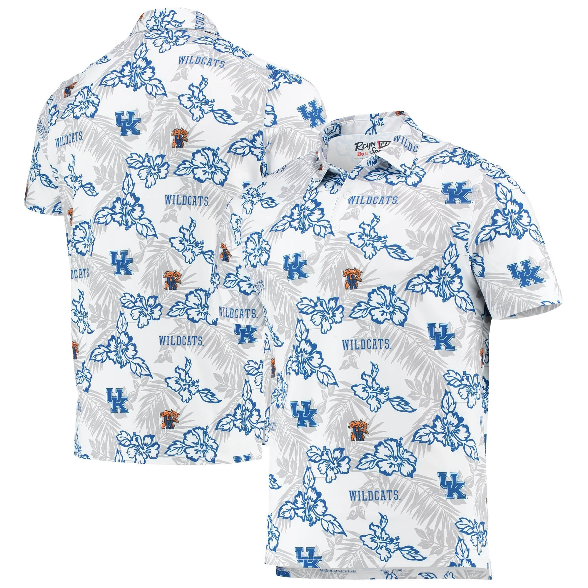 White Kentucky Wildcats Polo Shirt NCAA Aloha Shirt Best Gift For Football Lovers