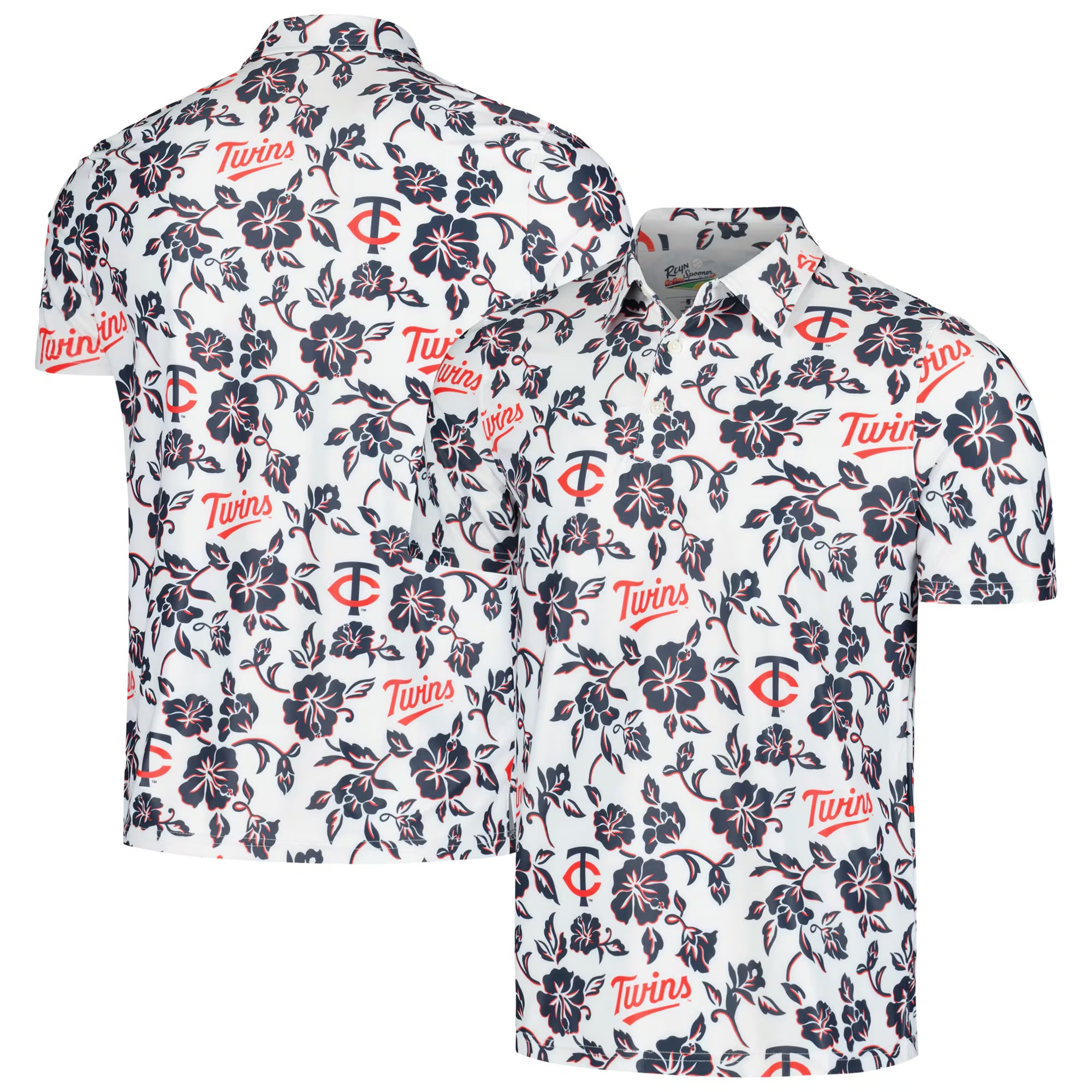 White Minnesota Twins Polo Shirt MLB Aloha Shirt Father's Day Gifts For Grandpa