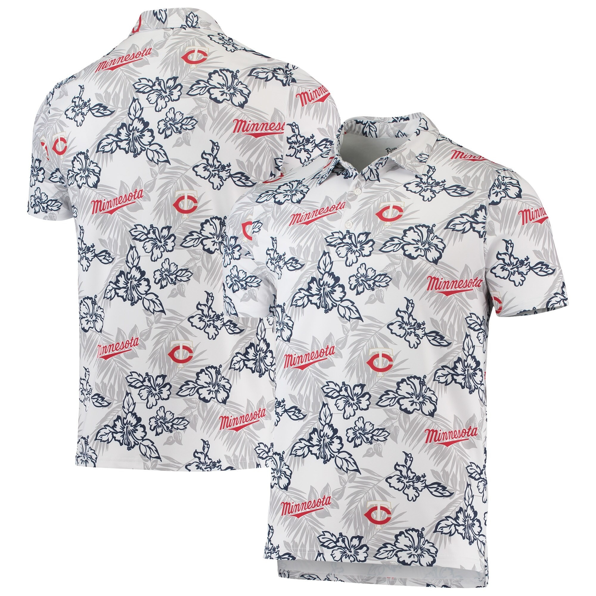 White Minnesota Twins Polo Shirt MLB Aloha Shirt Father's Day Gifts For Husband