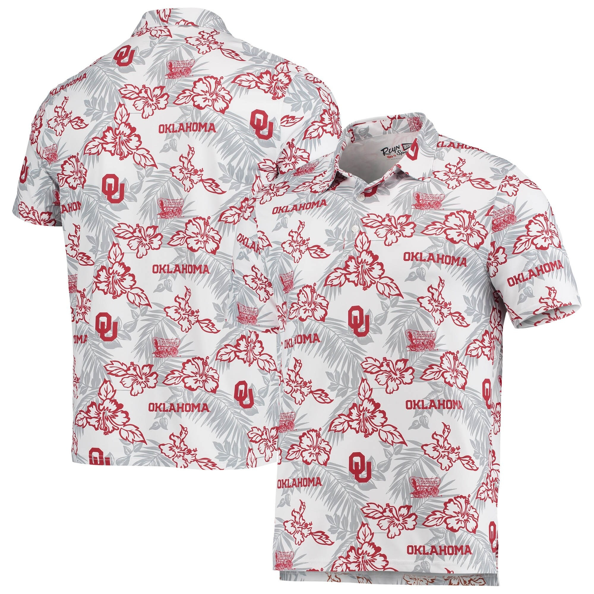 White Oklahoma Sooners Polo Shirt NCAA Aloha Shirt Awesome Father's Day Gifts