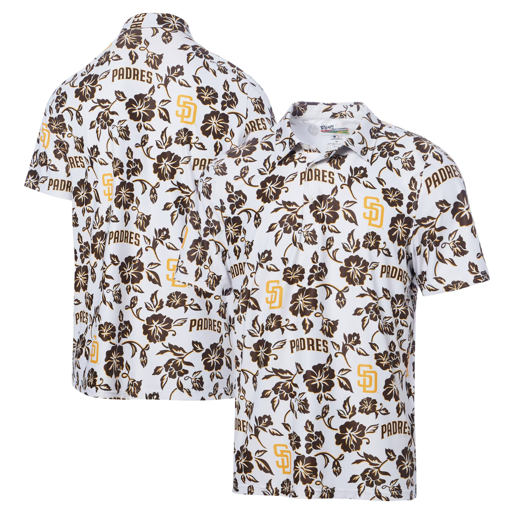 White San Diego Padres Polo Shirt MLB Aloha Shirt Perfect Father's Day Gifts