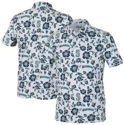 White Seattle Mariners Pua Performance Hawaiian Shirt MLB Aloha Shirt Best Father's Day Gifts