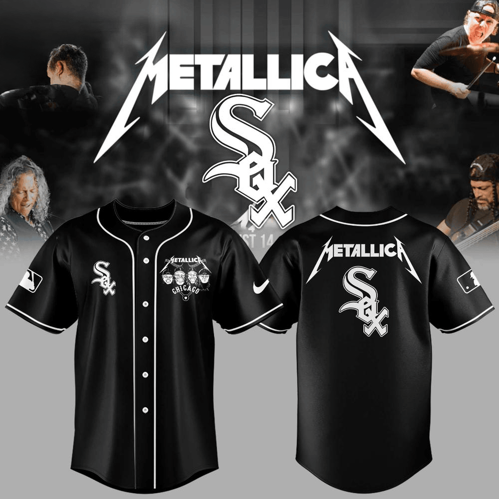 White Sox x Metallica M72 Tour 2025 Limited Edition Baseball Jersey Metallica White Sox Merch