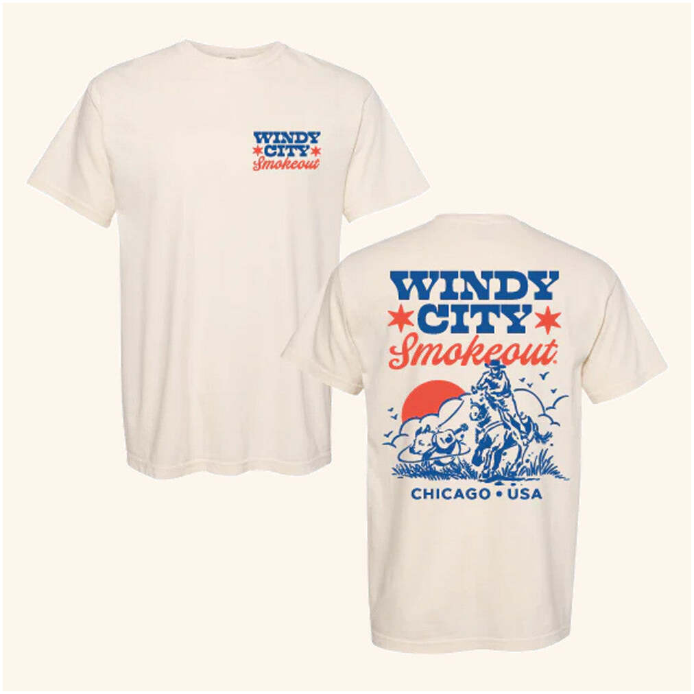 Windy City Smokeout Merch Cream Rodeo Pig Shirt Gift Ideas For Him Birthday Gifts For BFF