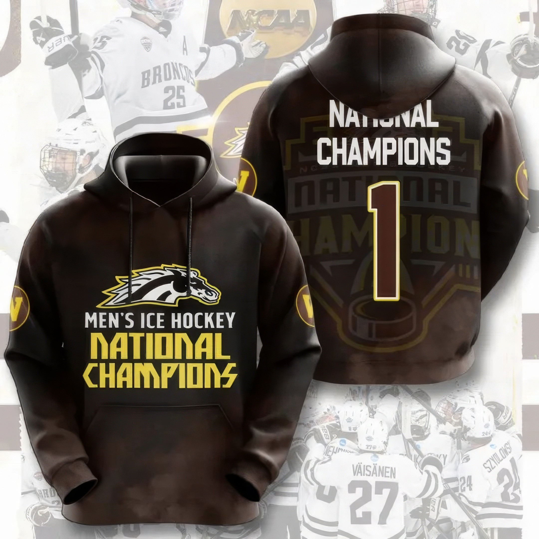 WMU Hockey 2025 National Champion Hoodie Birthday Gifts For Hockey Fans
