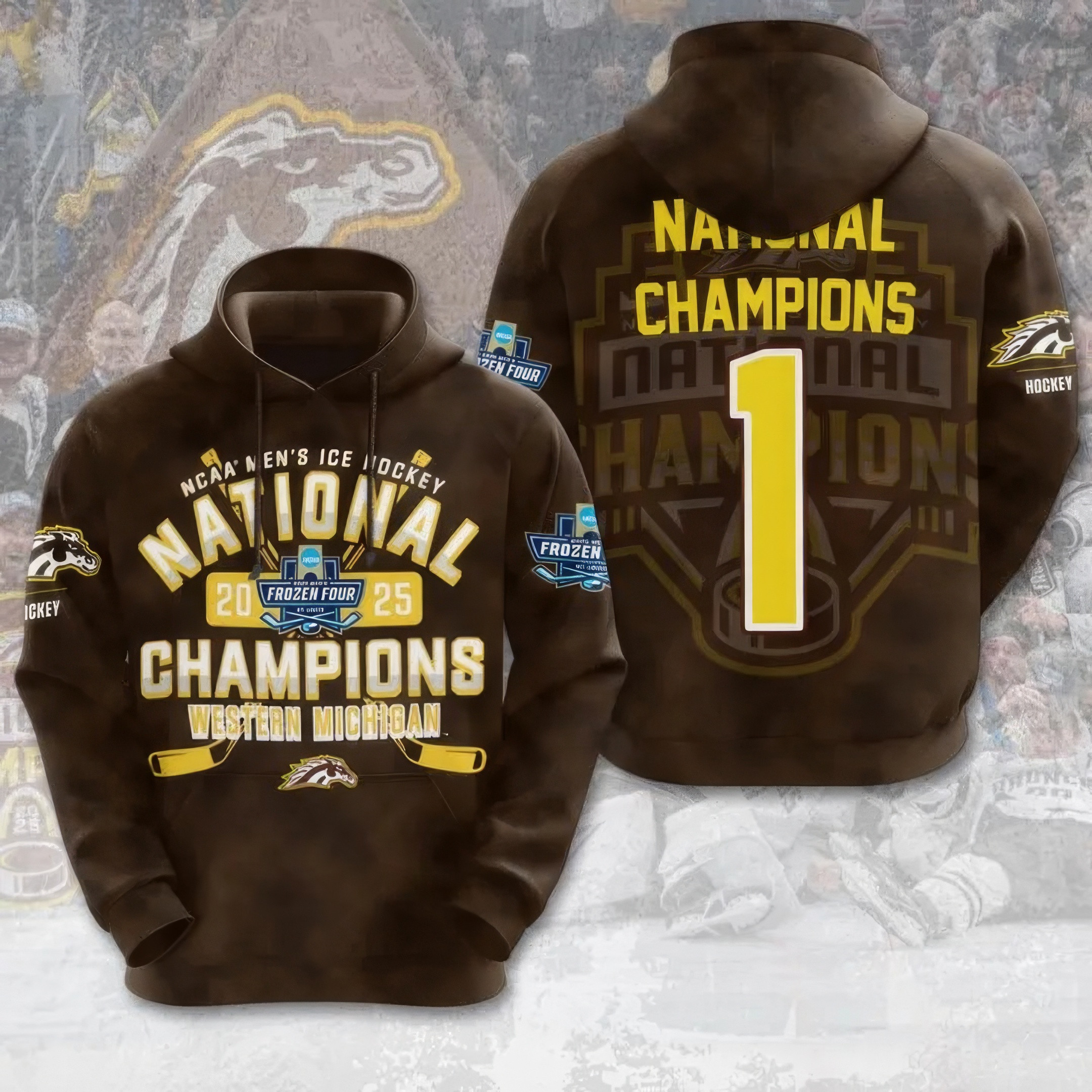 WMU Hockey 2025 National Champion Hoodie Gift Ideas For Hockey Fans