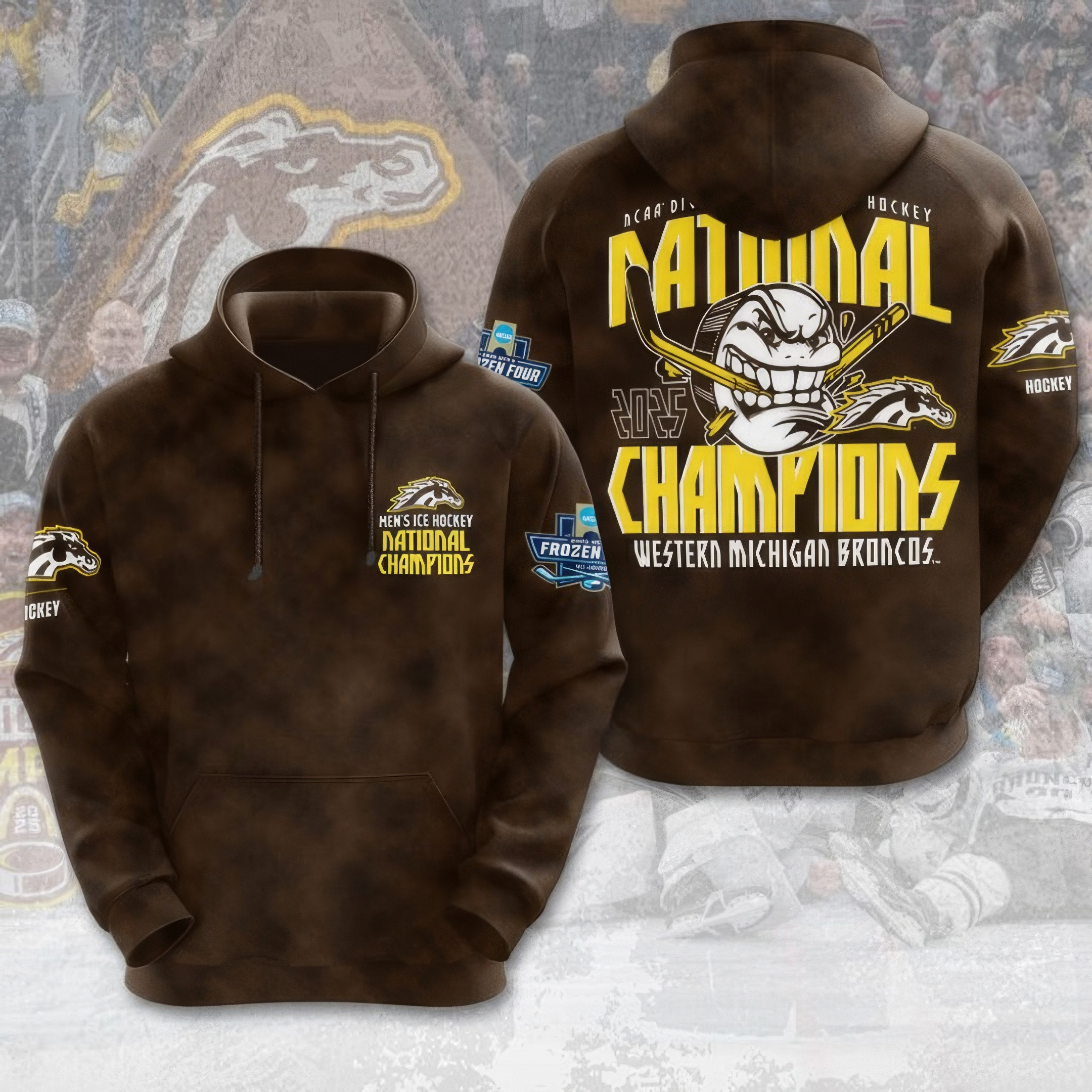 WMU Hockey 2025 National Champion Hoodie Ice Hockey Fan Gifts