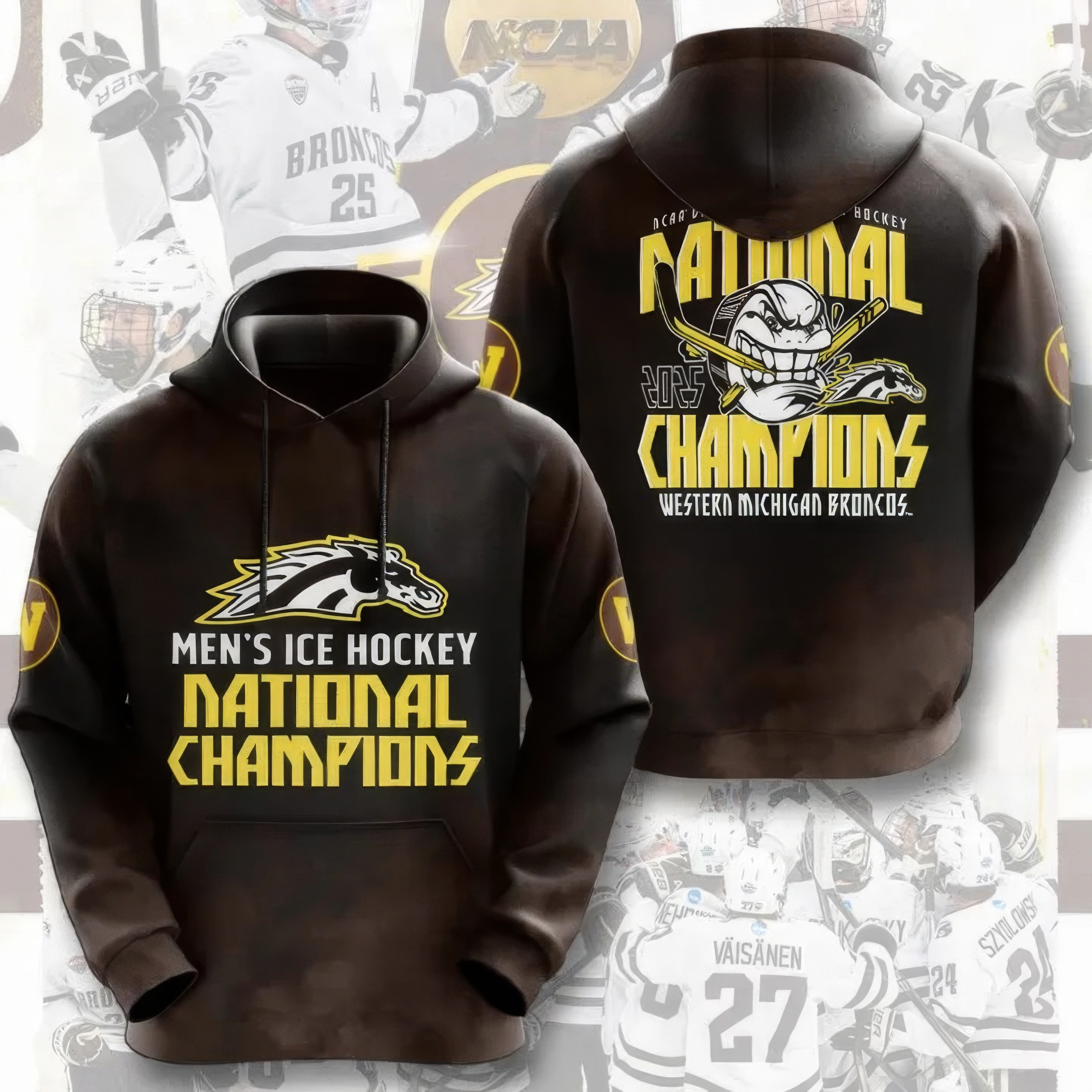 WMU Hockey 2025 National Champion Hoodie Presents For Hockey Fans
