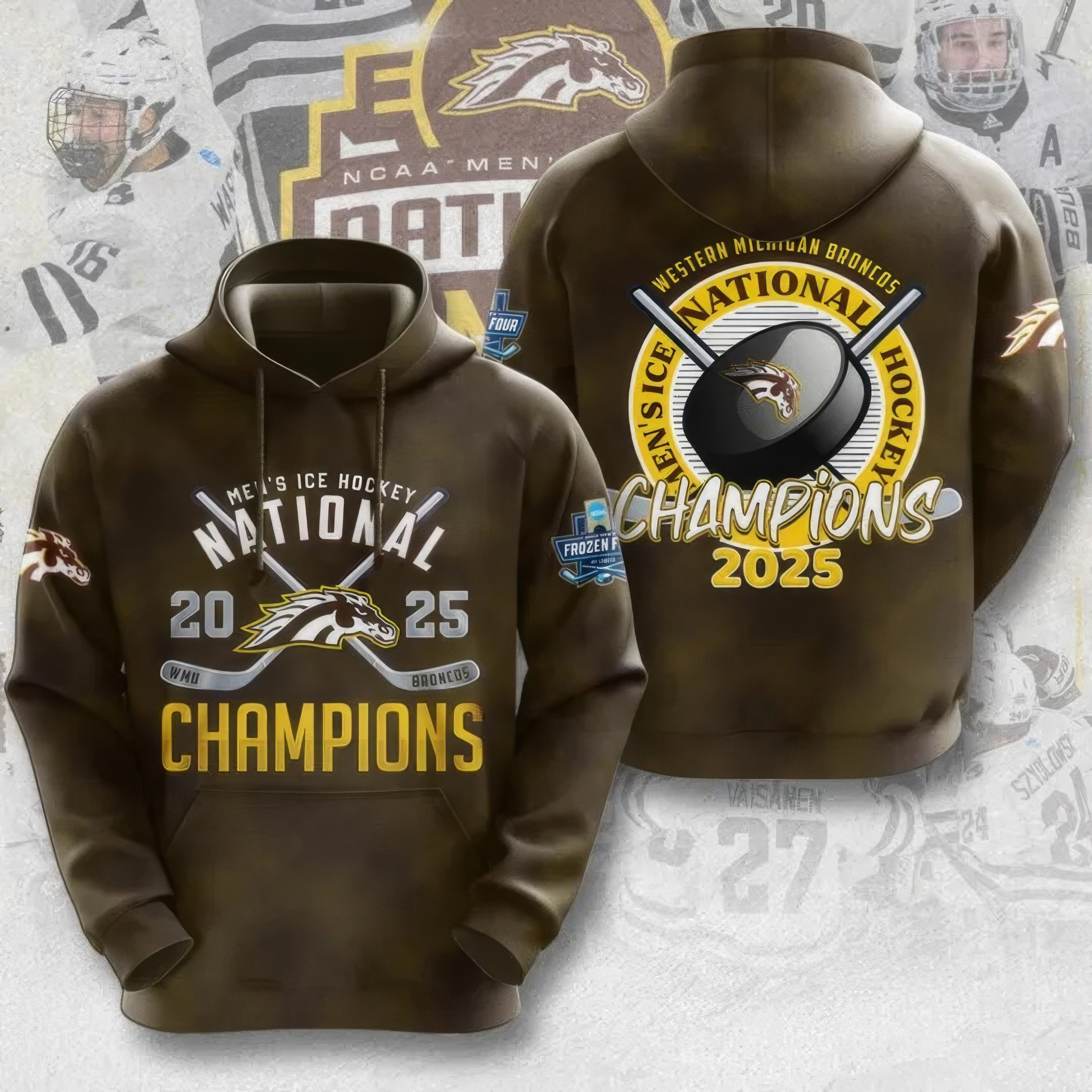 WMU Hockey 2025 National Champion Hoodie Presents For Hockey Lovers