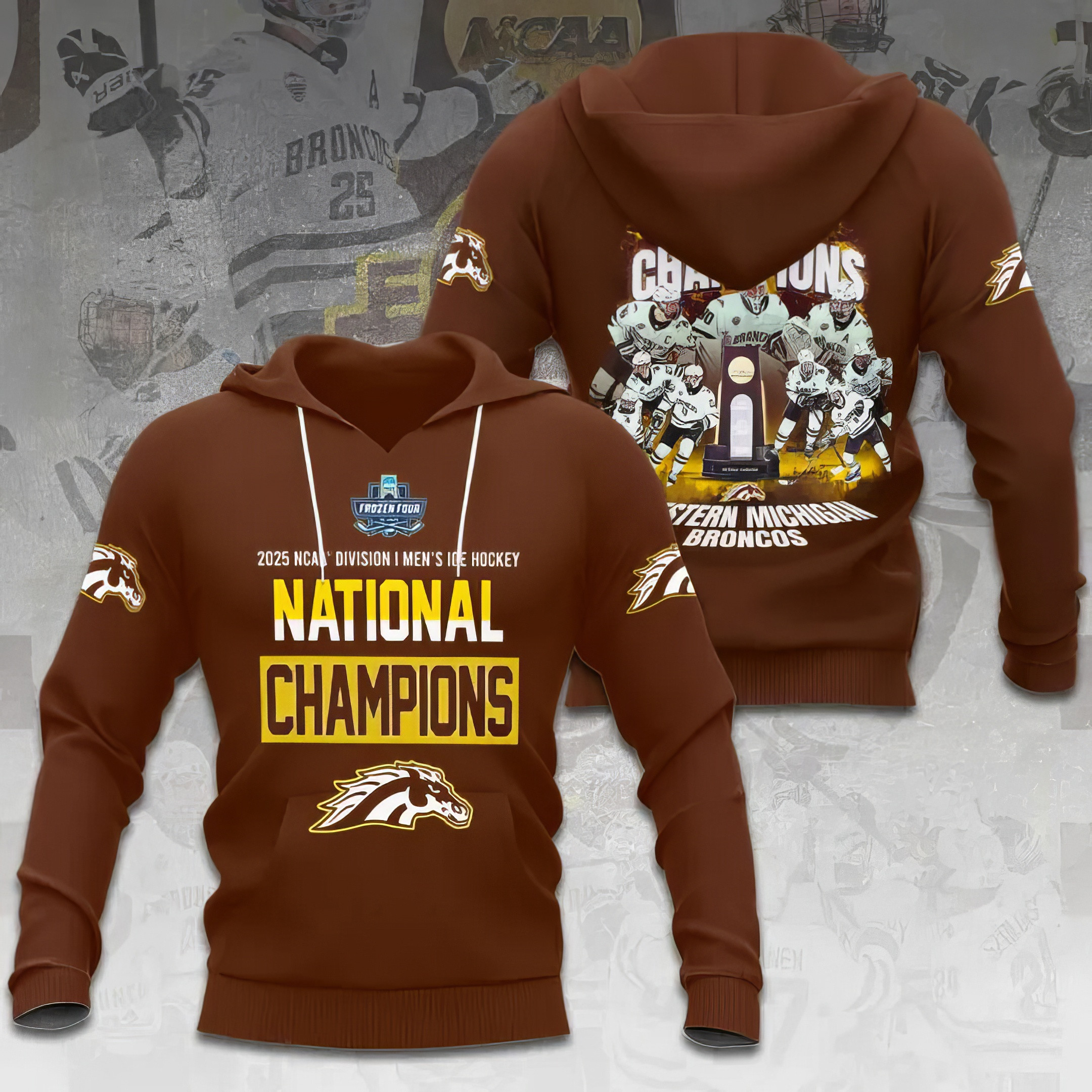 WMU Hockey 2025 National Champion Hoodie Unique Gifts For Hockey Lovers