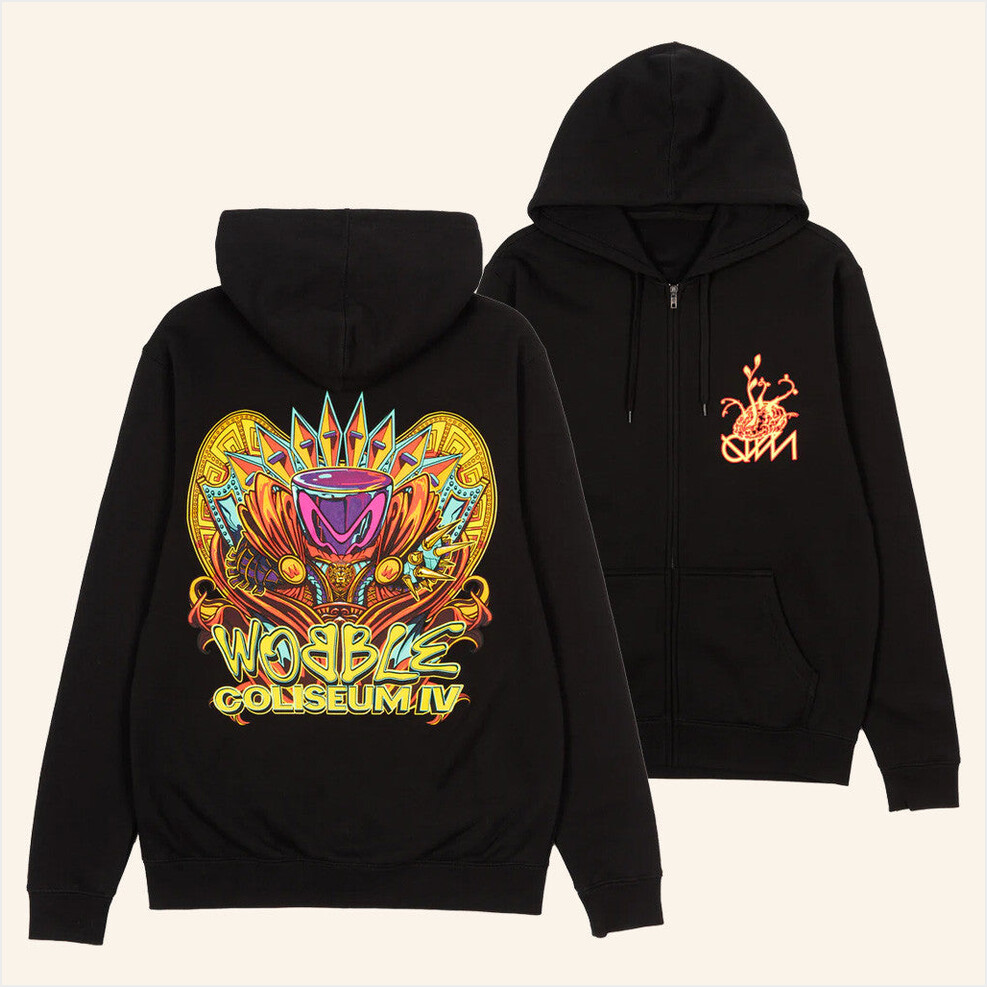 Wobble Coliseum IV Zip Hoodie Ganja White Night Merch Birthday Gifts For Friends