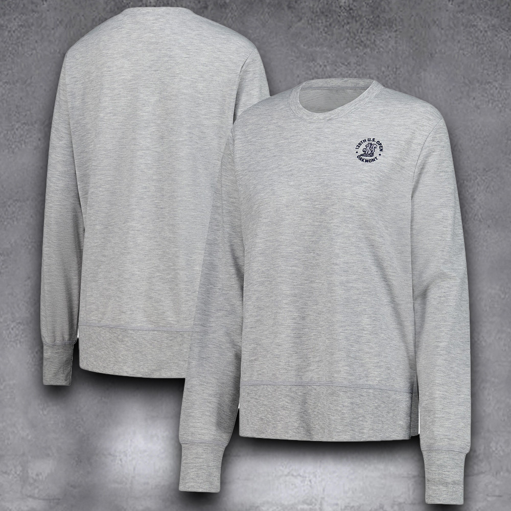 Women's 2025 U.S. Open Ahead Heather Gray Sue Pullover Sweatshirt Gifts For Her