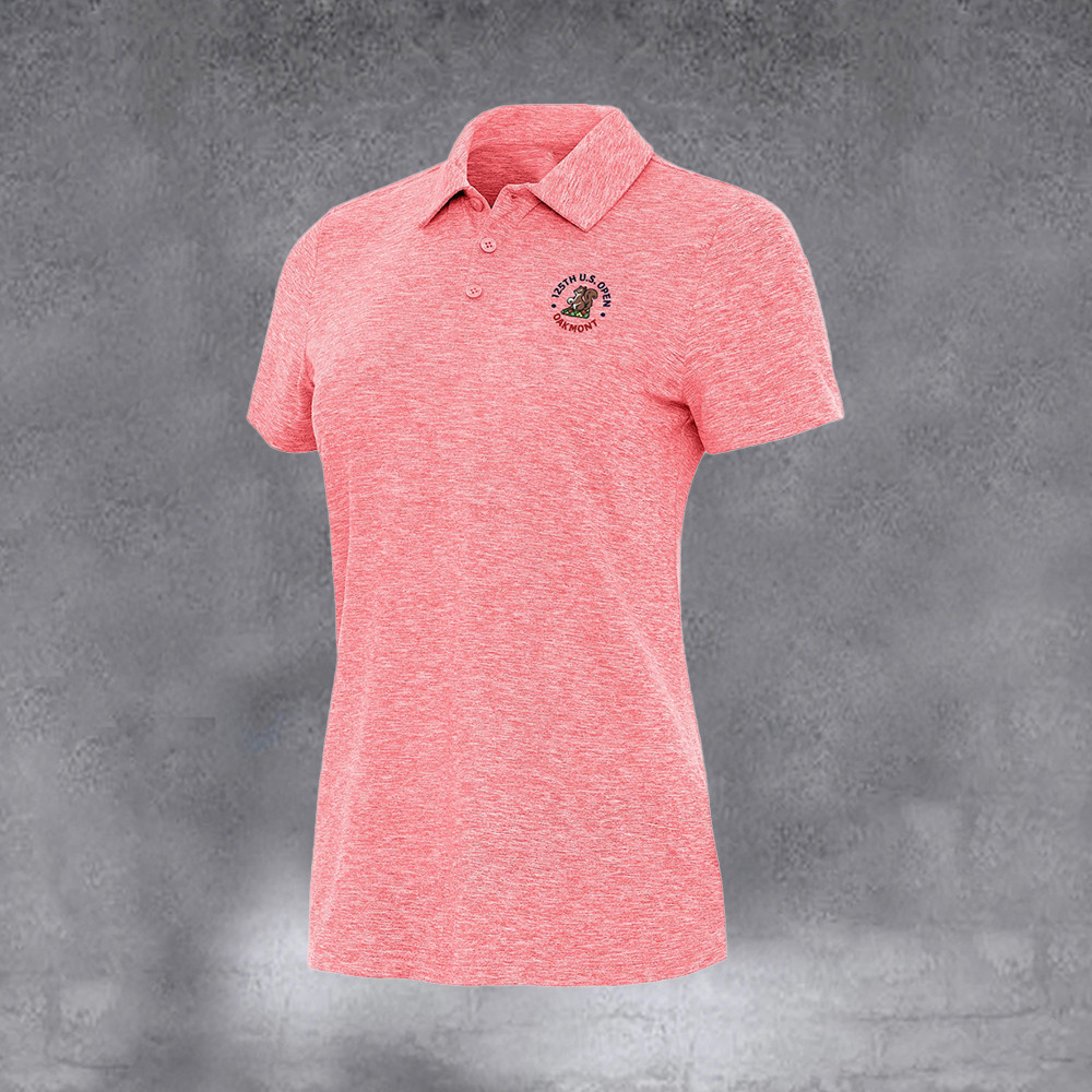 Women's 2025 U.S. Open Coral Matter Polo Best Idea Ever GIfts For Sport Fans