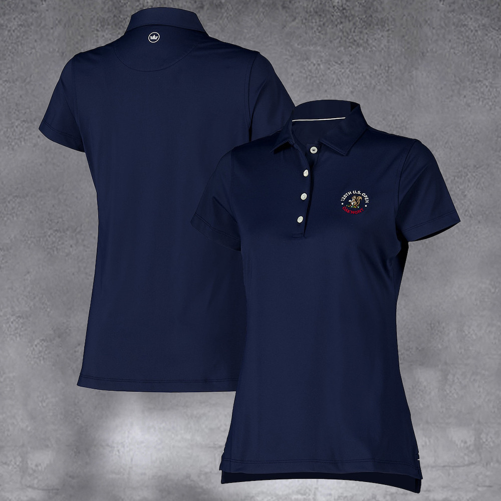 Women's 2025 U.S. Open Peter Millar Navy Polo Best Ever Gifts For Women