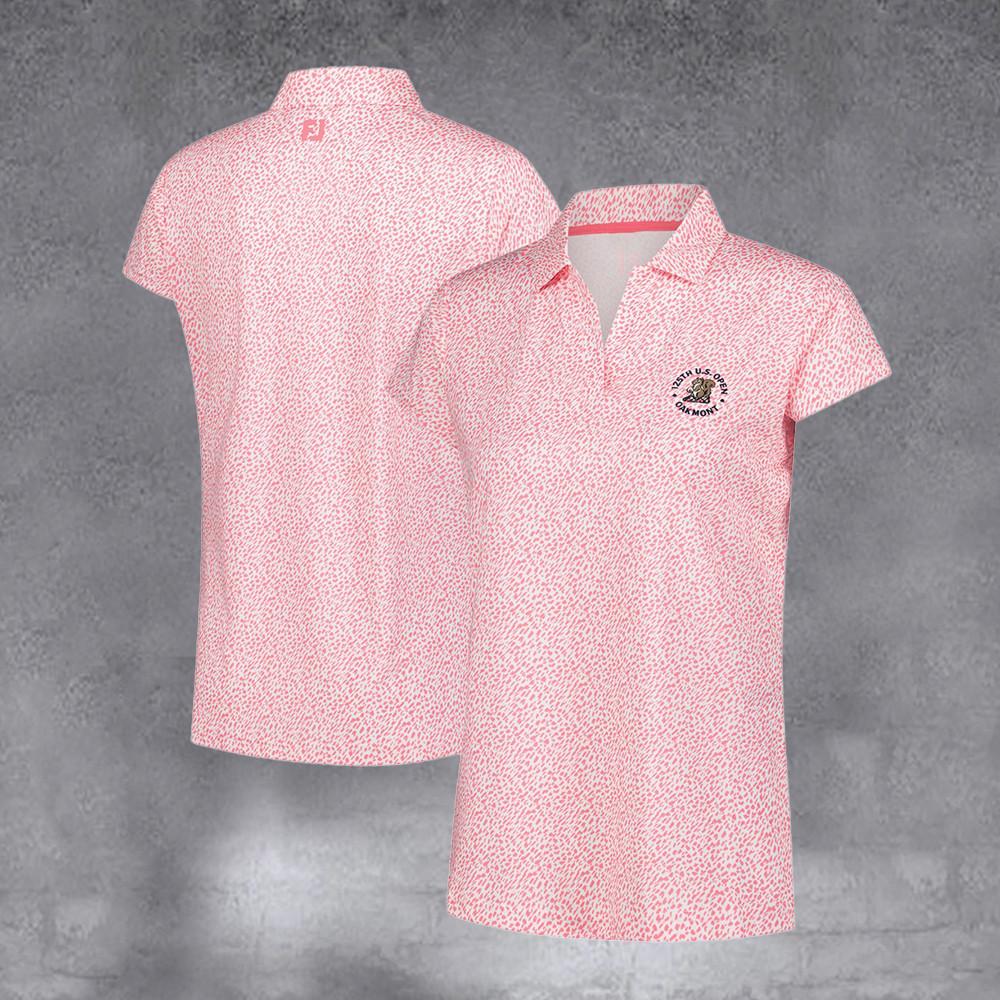 Women's 2025 U.S. Open Pink Cap Sleeve Polo Best Ever Gifts For Golf Girl Fan