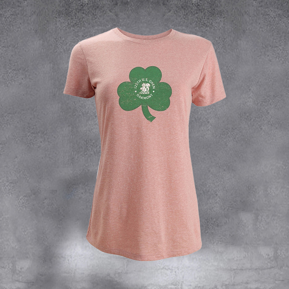 Women's 2025 U.S. Open Pink St. Patrick's Day 2 Tri Blend T shirt Gifts For Mom