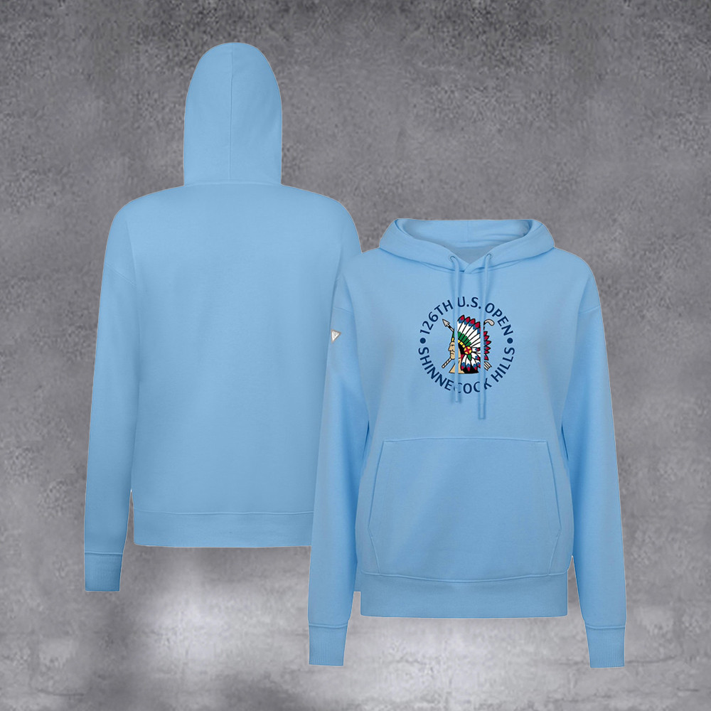 Women's 2026 U.S. Open Light Blue Adorn Pullover Hoodie Gifts For Mom