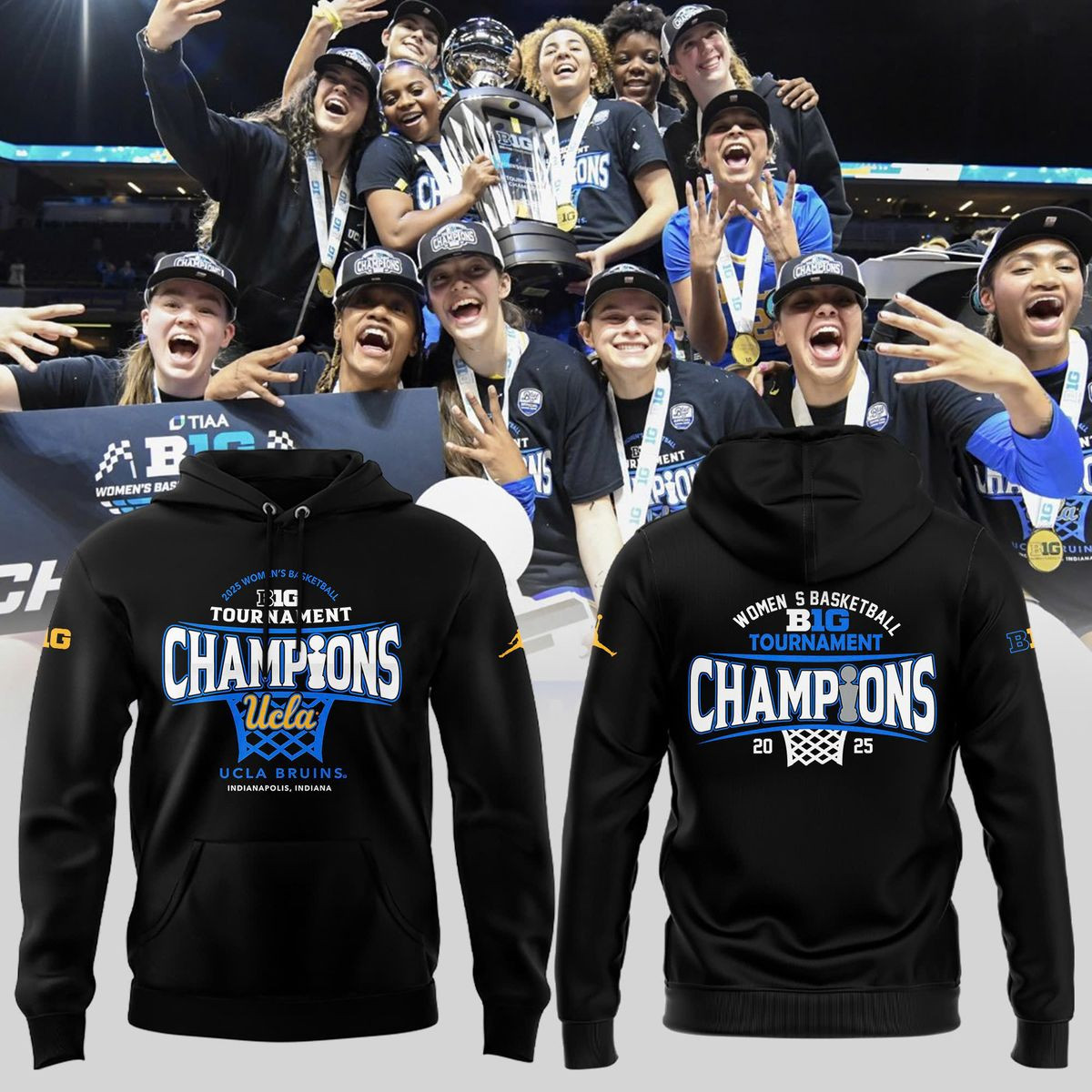 Women's Basketball Big Tournament Champions 2025 Hoodie Good Gifts For Basketball Lovers