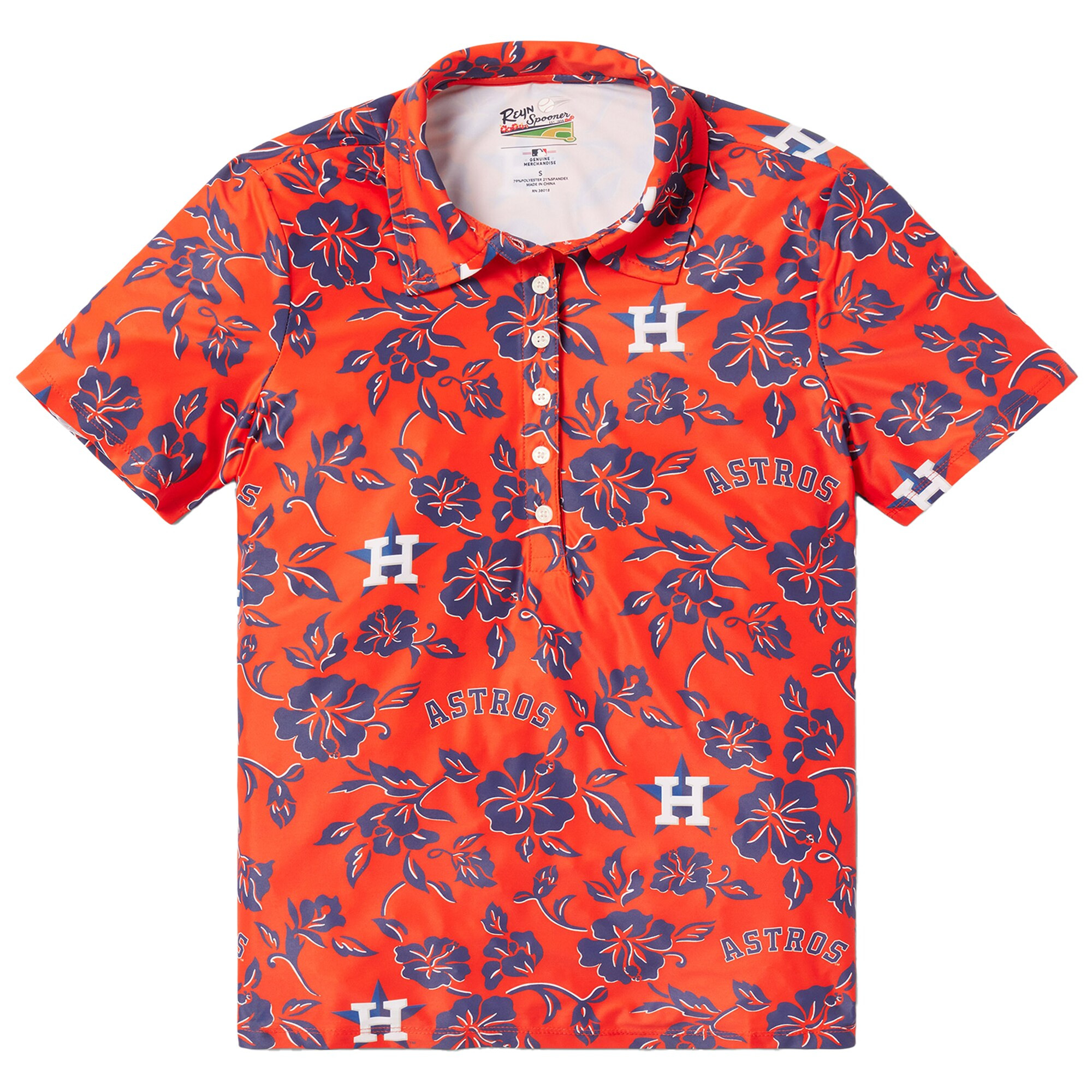 Womens Houston Astros Reyn Spooner Orange Pua Performance Classic Polo Shirt Merch Gift