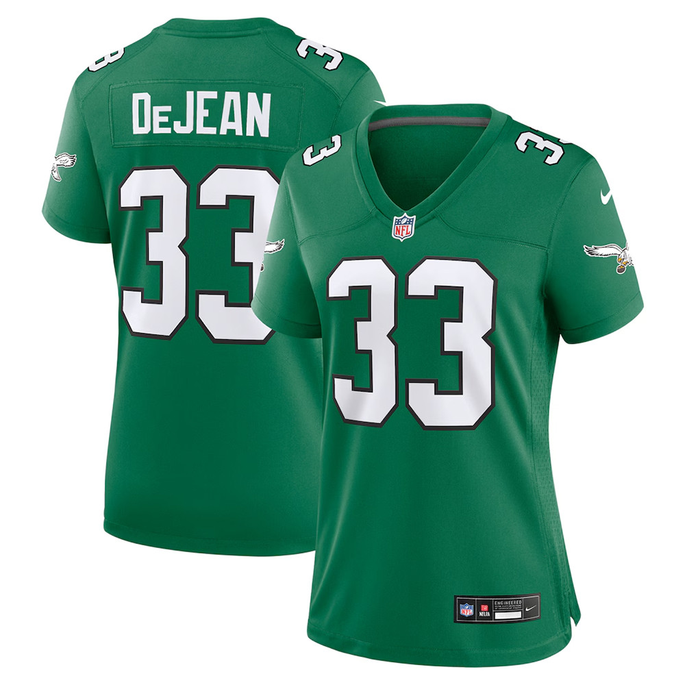 Women's Nike Cooper DeJean Kelly Green Philadelphia Eagles Alternate Game Jersey