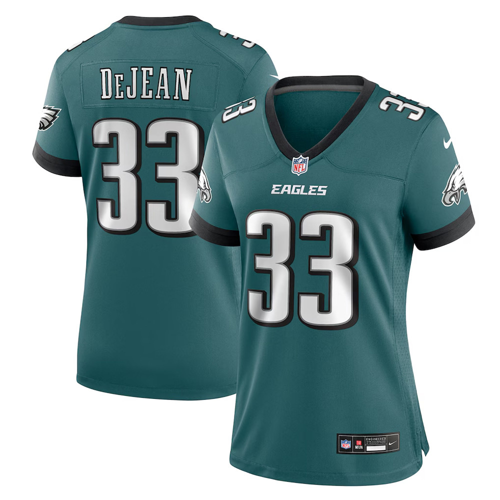 Women's Nike Cooper DeJean Midnight Green Philadelphia Eagles Team Game Jersey Fans Gifts