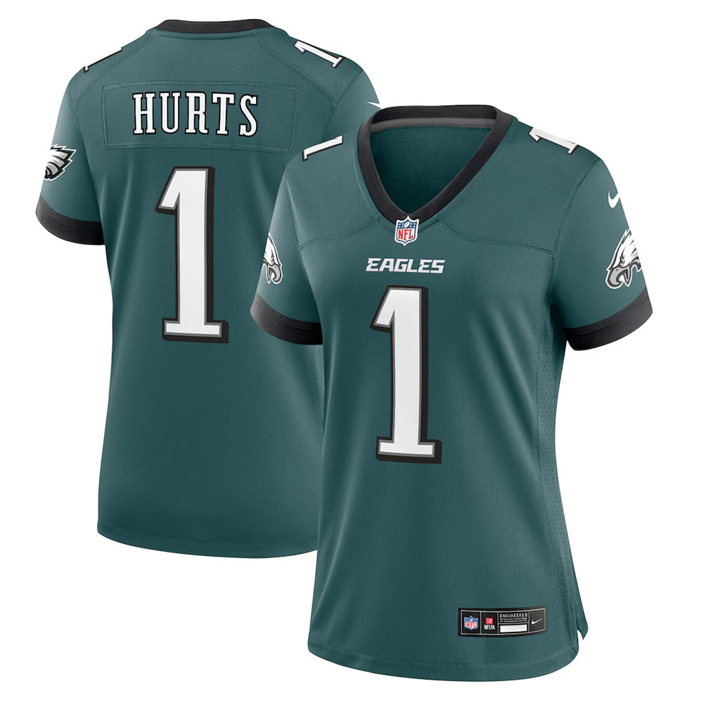 Women's Nike Jalen Hurts Midnight Green Philadelphia Eagles Team Game Jersey Gift For Fans