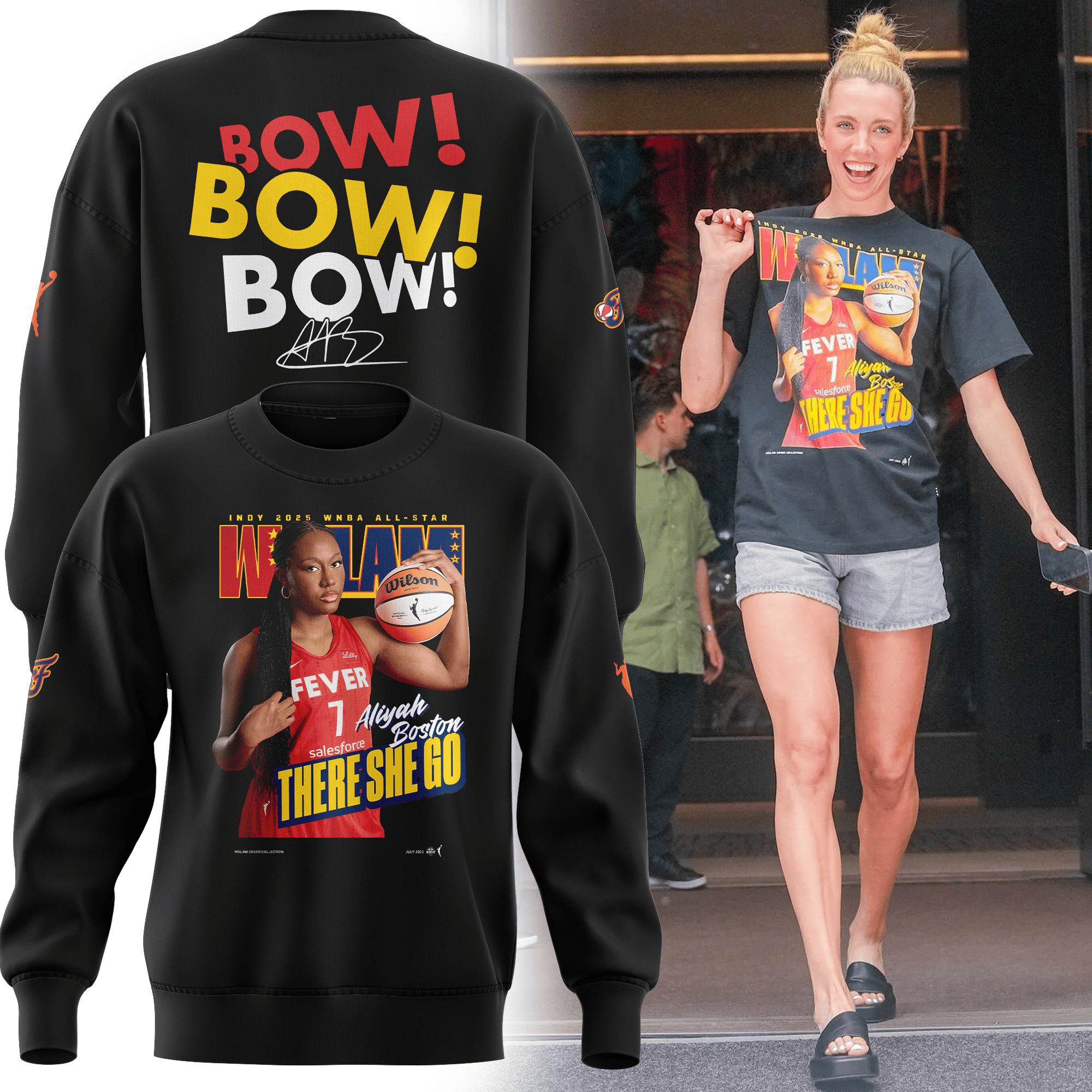 Wslam Aliyah Boston Sweatshirt Best Gifts For Basketball Fans