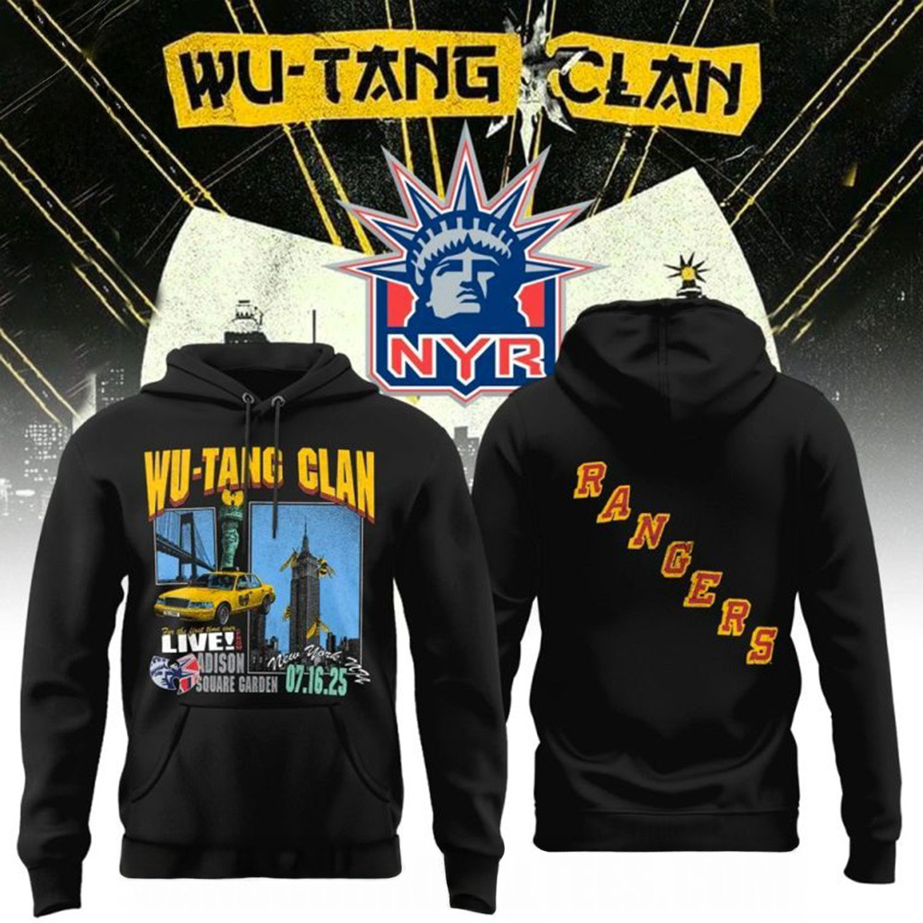 Wu-Tang Clan x New York Rangers Hoodie Fan Merch Gift Ideas For Father