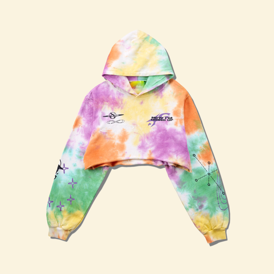 XGALX Merchandise XG Tie Dye Cropped Hoodie XG Merch Mother's Day Gifts For Best Friend