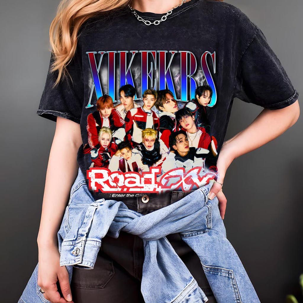 Xikers 2025 World Tour Mineral Wash Shirt Xikers Road To XY Enter The Gate T-Shirt Gifts