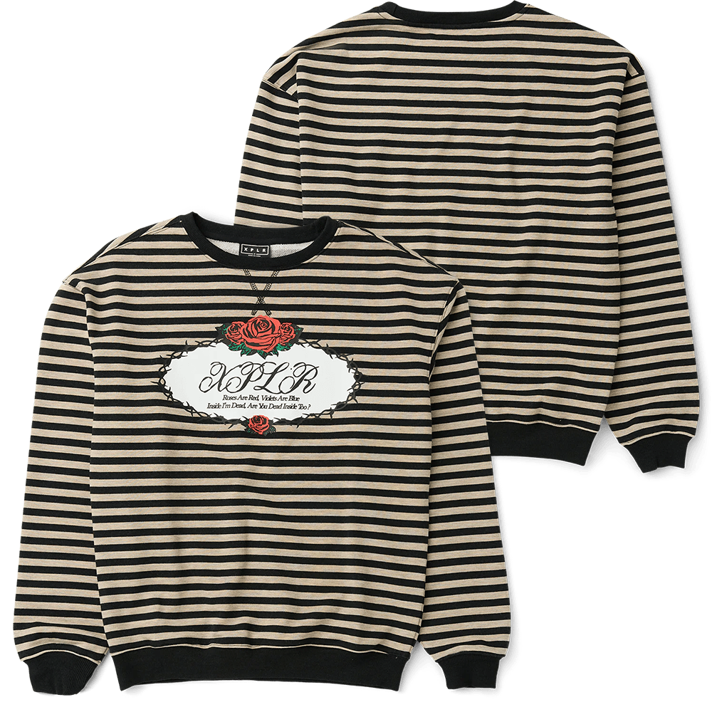 XPLR Merch Sam And Colby Sweatshirt Dead Roses Striped Sweatshirt Top 10 Mother's Day Gift Ideas
