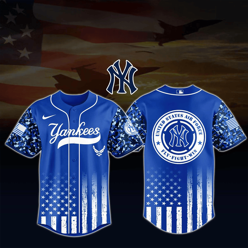 Yankees MLB x United States Air Force Military Appreciation Night 2025 Baseball Jersey MLB Merch
