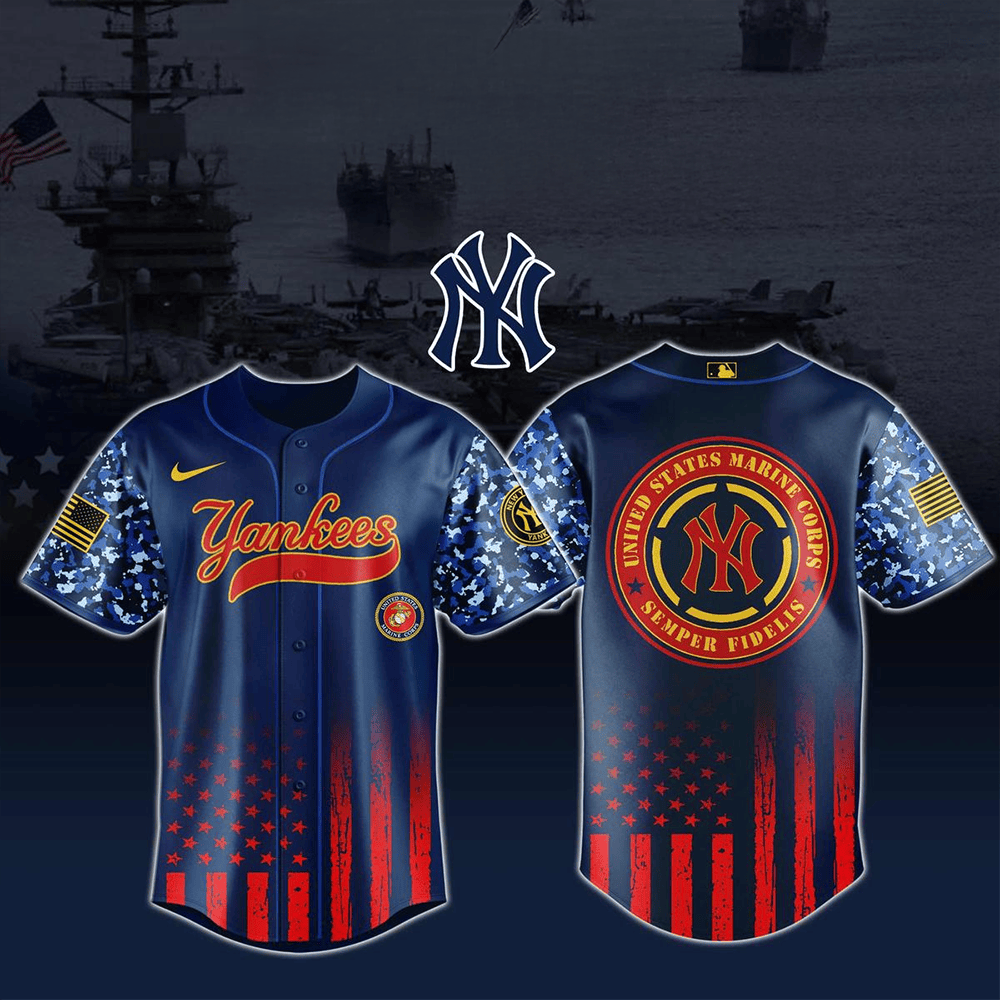 Yankees MLB x United States Marine Corps Military Appreciation Night 2025 Baseball Jersey