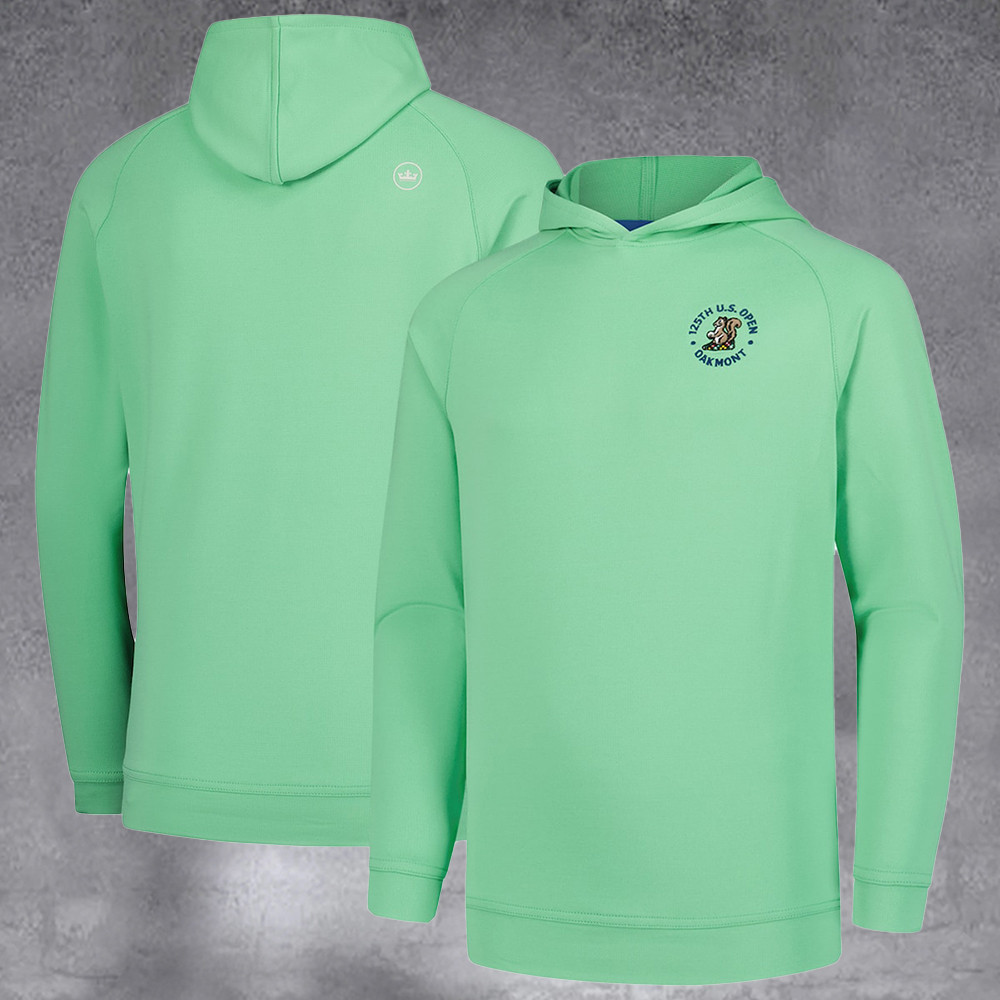 Youth 2025 U.S. Open Green Pine Performance Raglan Pullover Hoodie Gifts For Him
