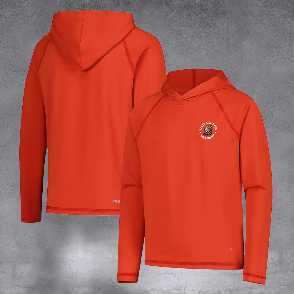 Youth 2025 U.S. Open Orange You-v Brrr Raglan Pullover Hoodie Gifts For Father's Day