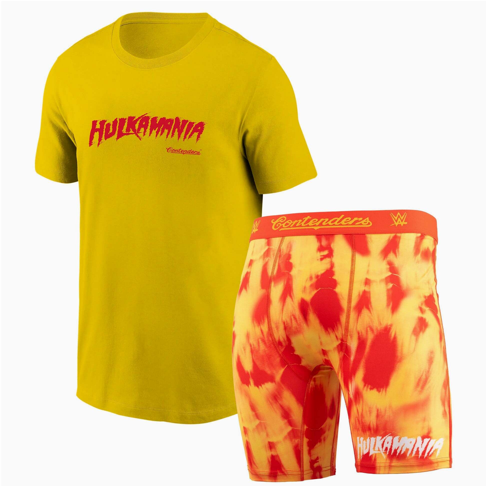 Youth Contenders Clothingyellowred Hulk Hogan Contenderoos Tshirt Boxer Briefs Set Hulk Hogan Merch